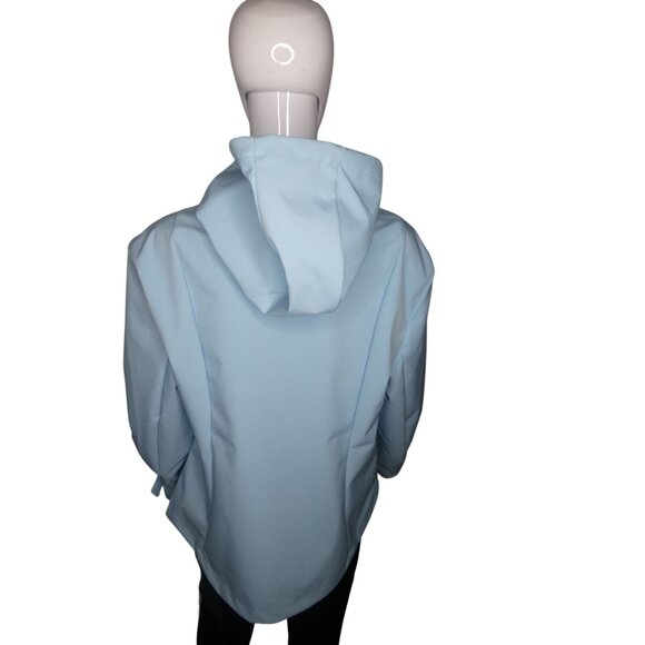 Avalanche Baby‎ Blue full zip waterproof women's jacket with hood size XL - Picture 6 of 9